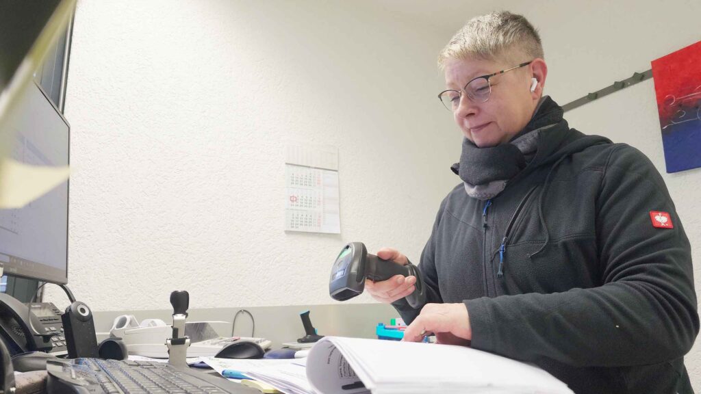 Jutta, die gute Seele im Büro